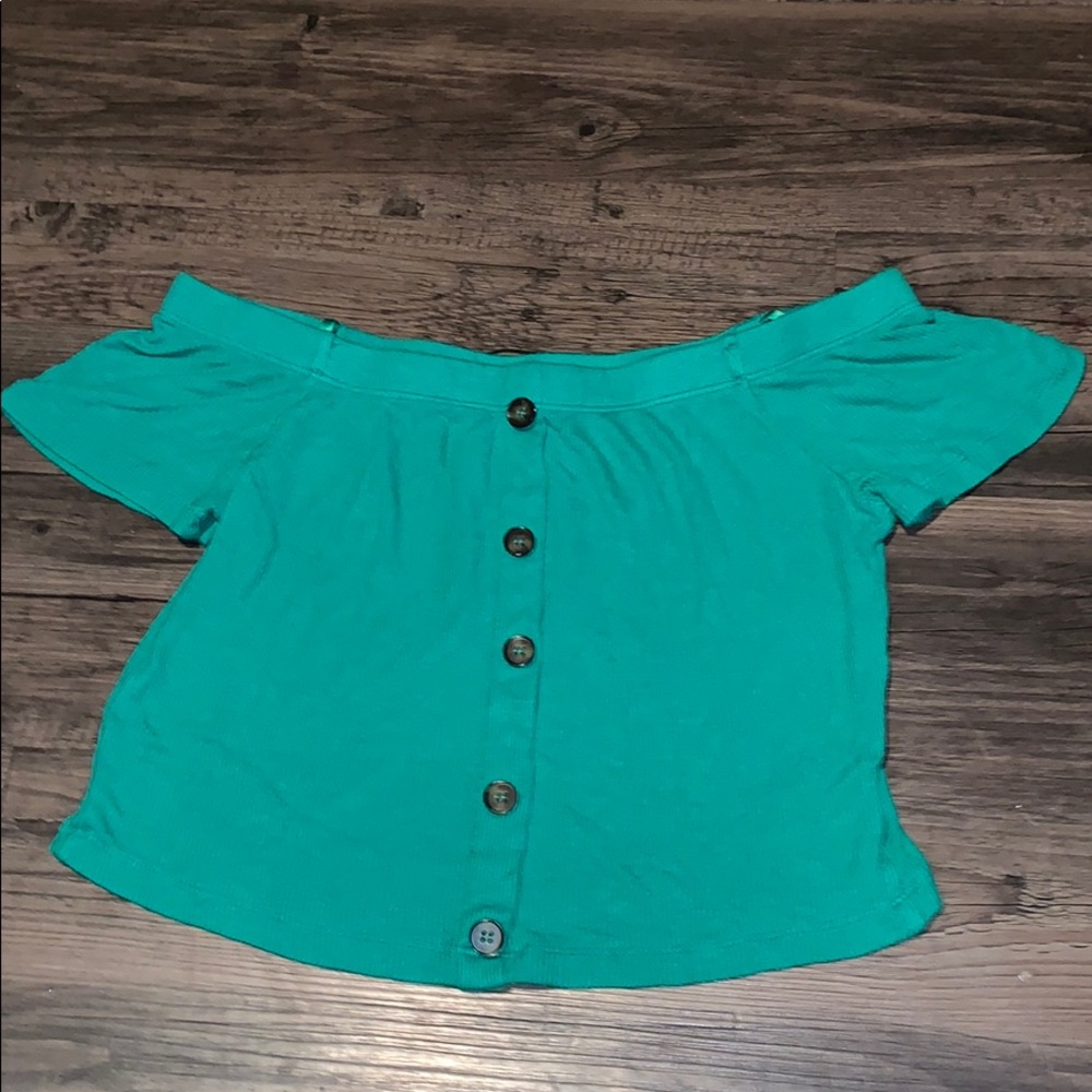love j off the shoulders crop top